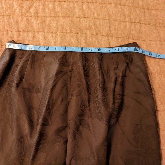 Talbots Leaf Print Fully Lined, Side-zip pants Size 12 - Picture 8 of 9